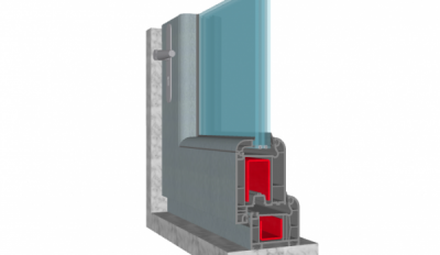 Highline 70 Gri Üç Camlı Kapı Uygulama Kesiti